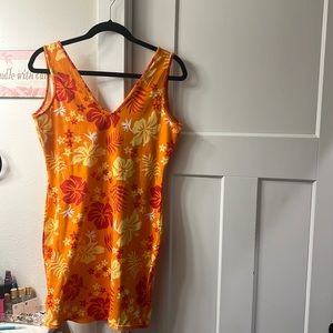 yellow tropical dress
